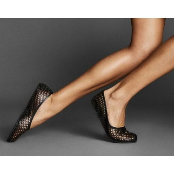 Tamara Mellon Lihi Mesh Flats Black Size 36 Nappa Leather - Picture 1 of 6